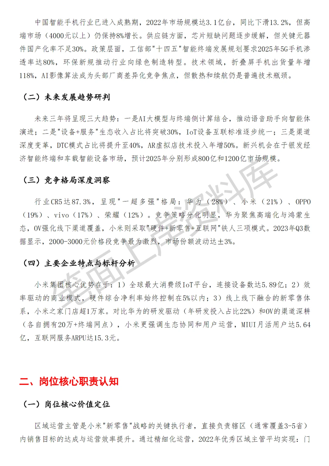 小米区域运营主管