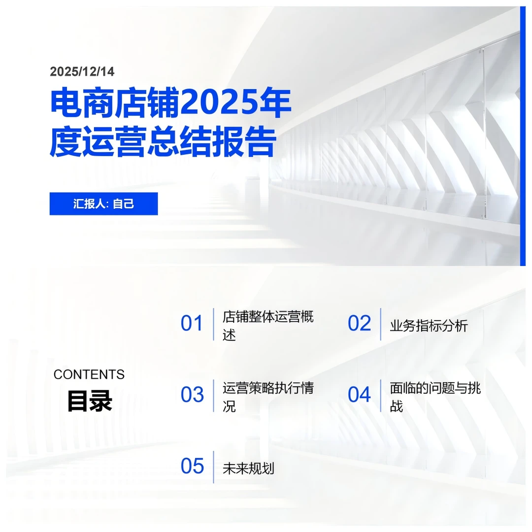 2025 电商运营总结分析 PPT