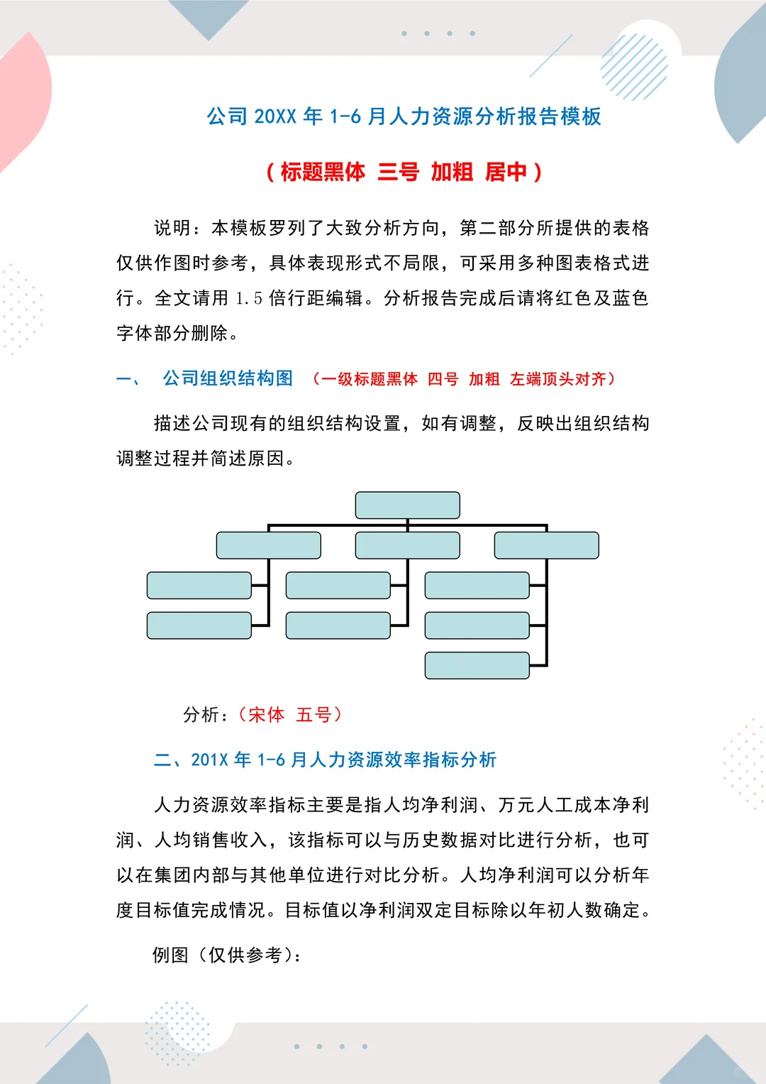 HR必备：人力资源分析报告（7页完整版）
