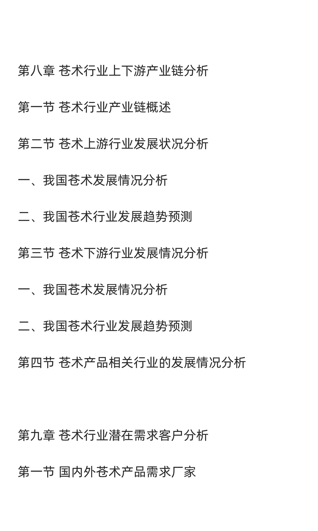 苍术行业市场调研及发展前景分析预测报告