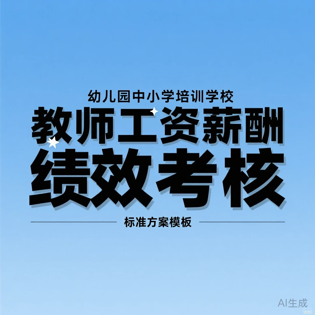 教师薪酬绩效方案|学校管理必备干货