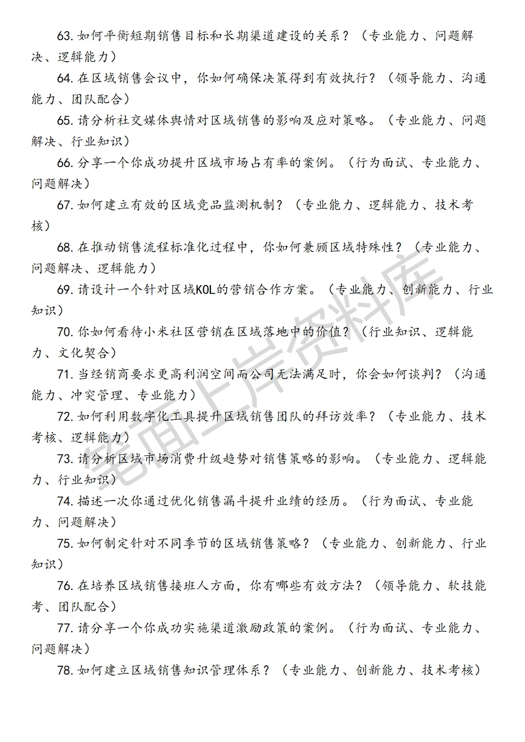 小米区域销售管理经理