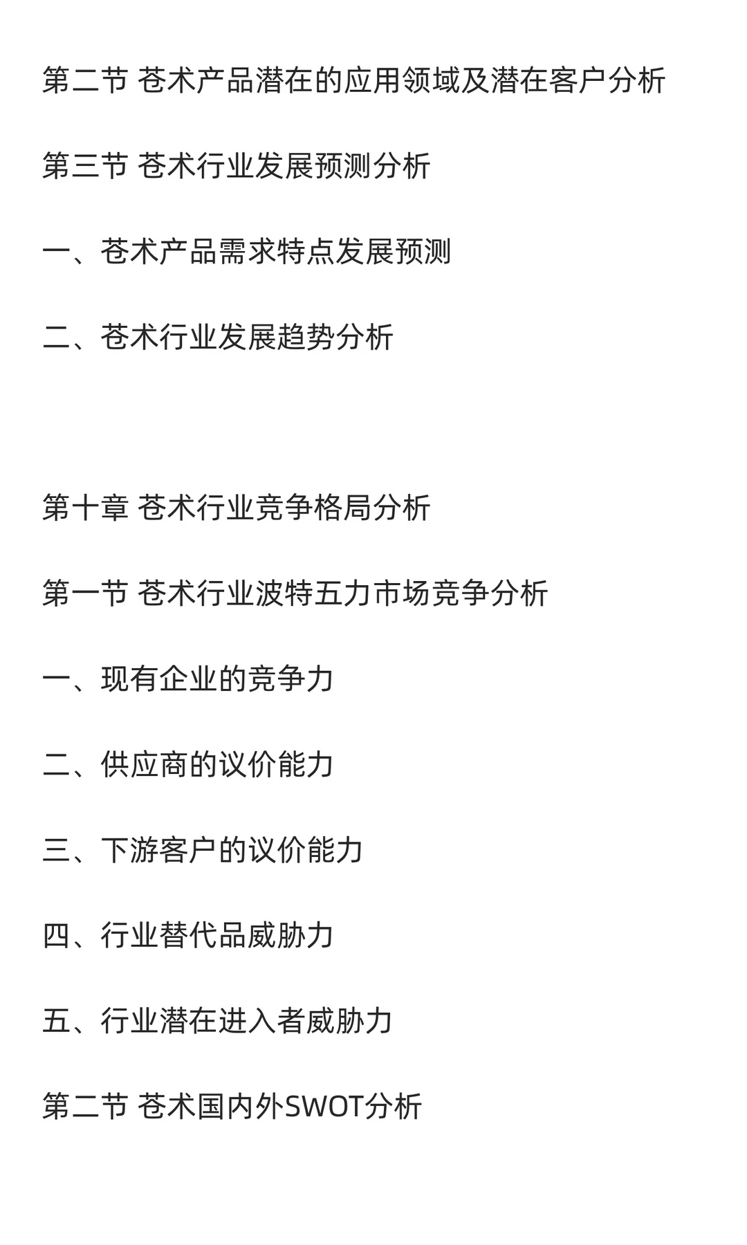 苍术行业市场调研及发展前景分析预测报告
