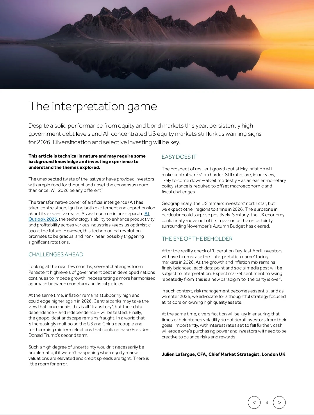 巴克莱Barclays|2026年投资展望