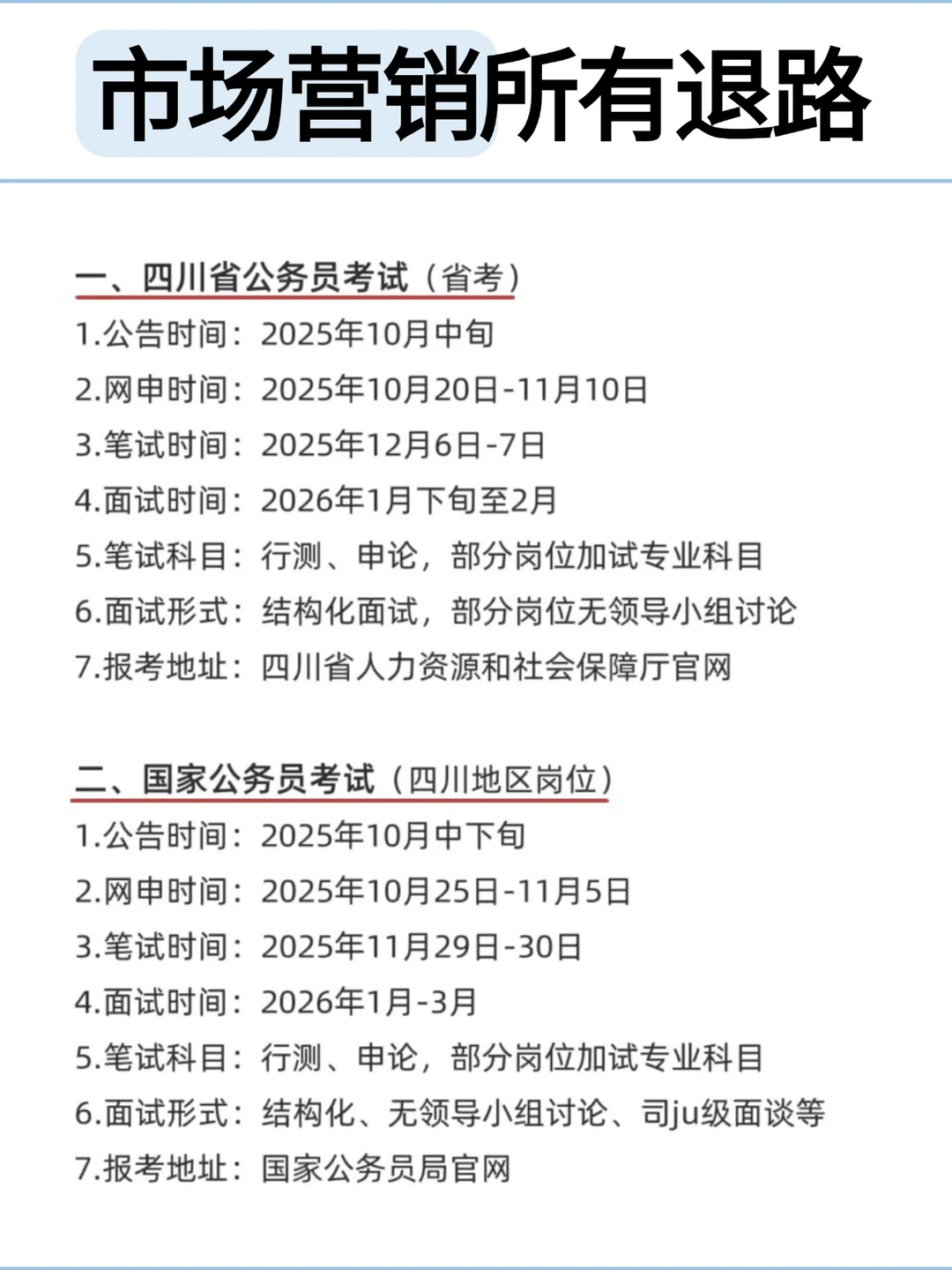 属于市场营销专业所有退路!