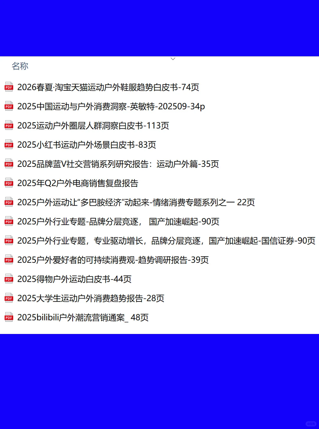 13篇2025户外运动行业报告合集