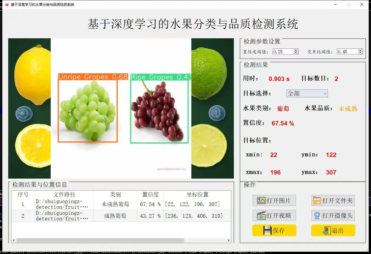 基于深度学习的水果品质分类系统