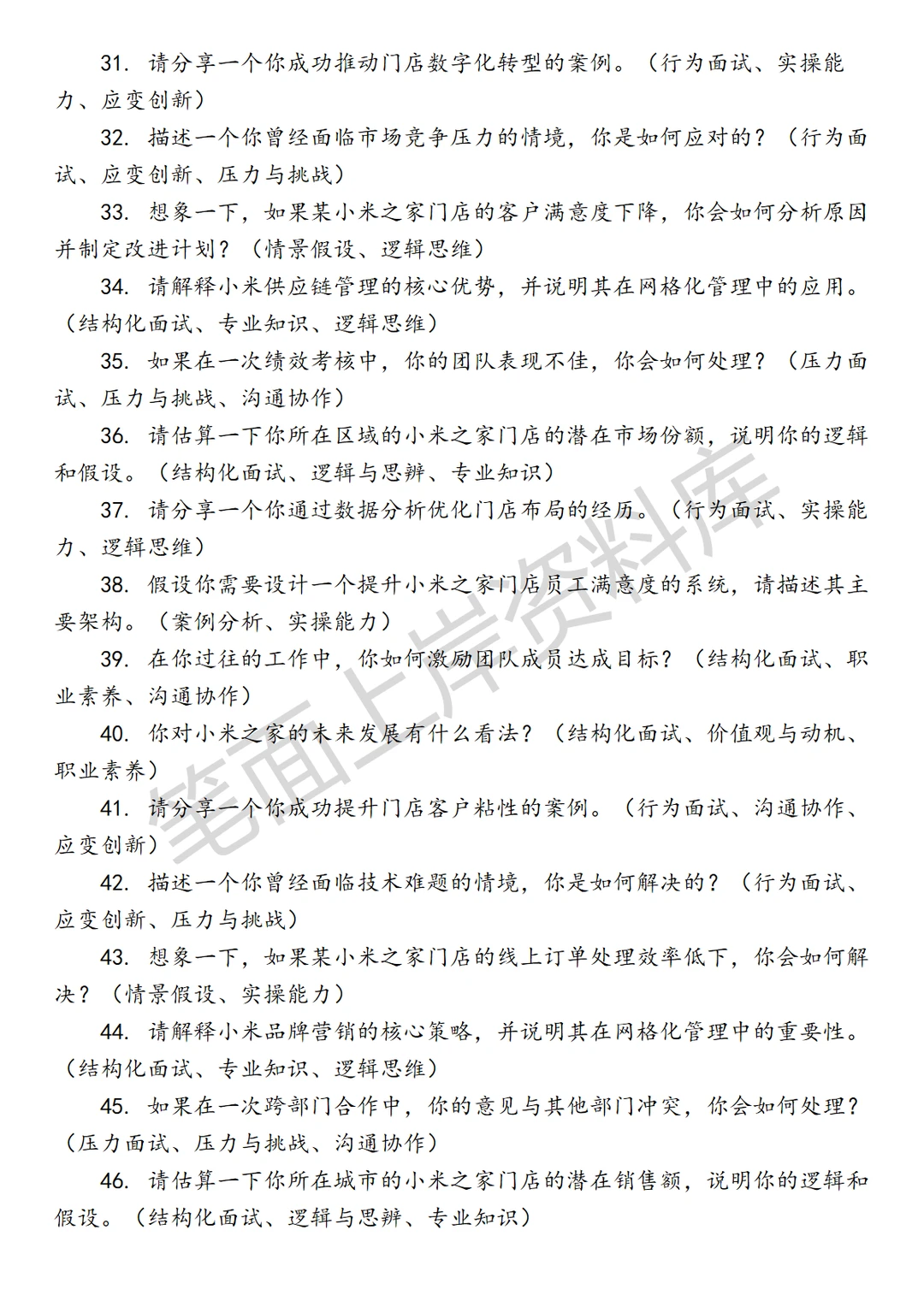 小米之家网格主管