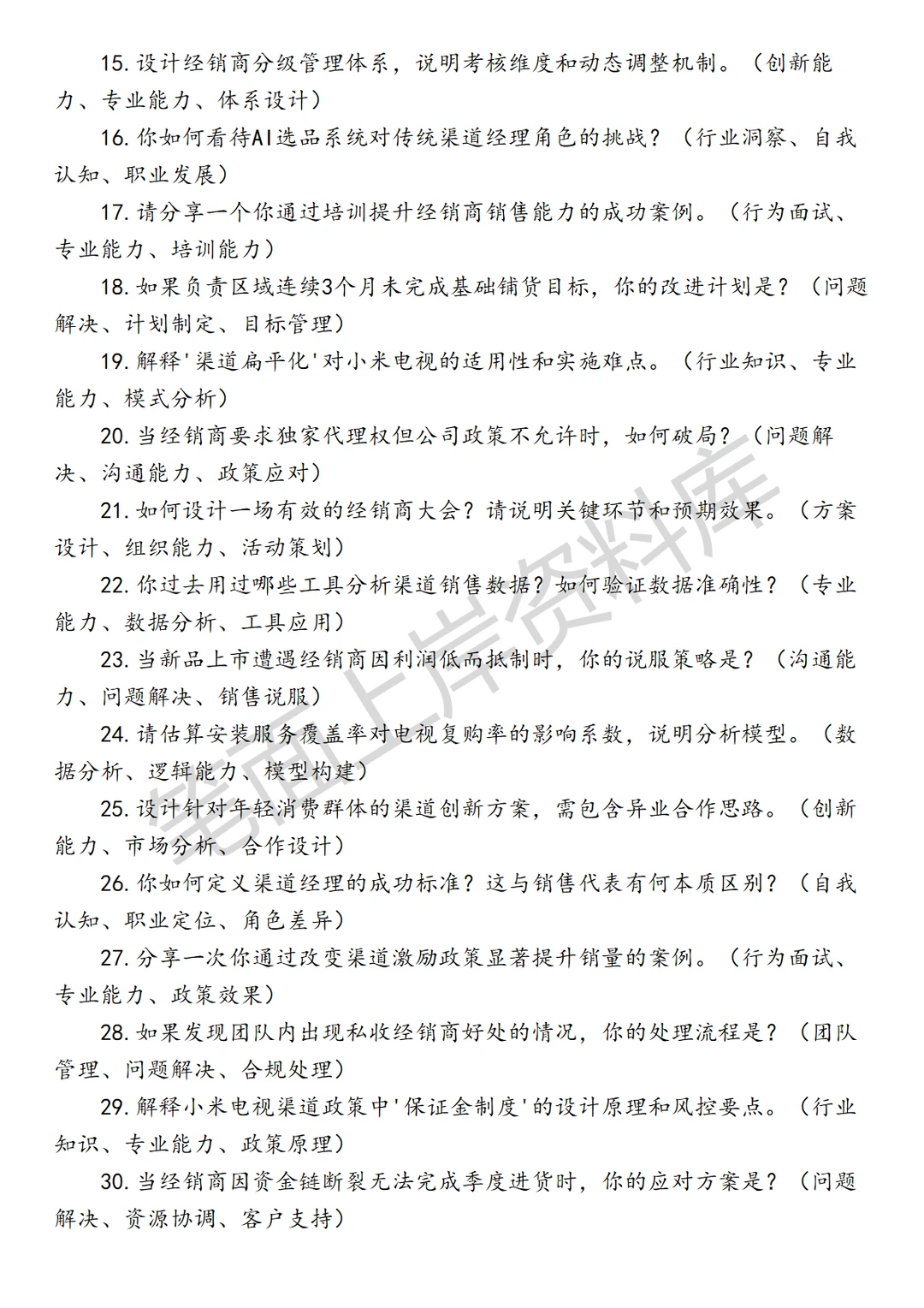 小米直供电视渠道经理