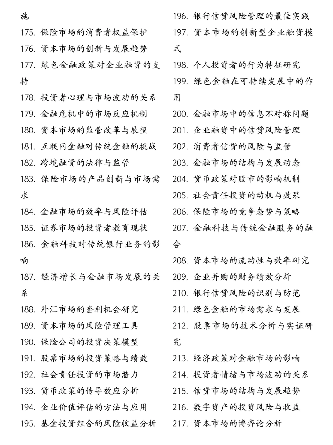 金融学专业的宝子一定要刷到这些论文选题啊