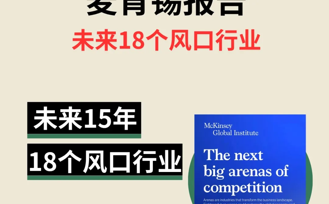 【251216文摘】麦肯锡:未来18个风口行业三