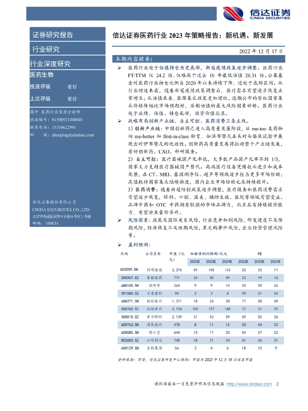 37页报告分析 | 2023医药行业发展趋势