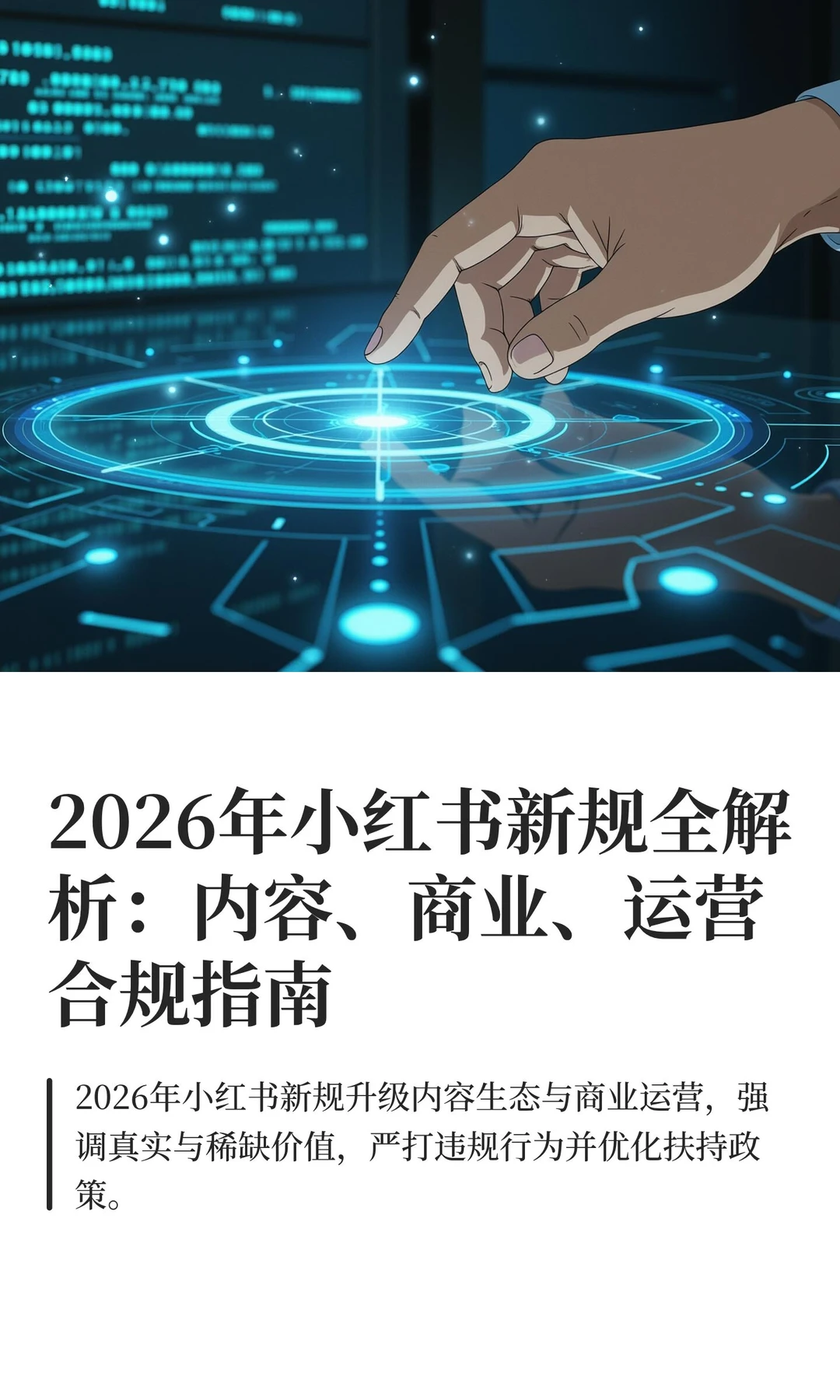 2026年小红书新规全解析：内容、商业、运营