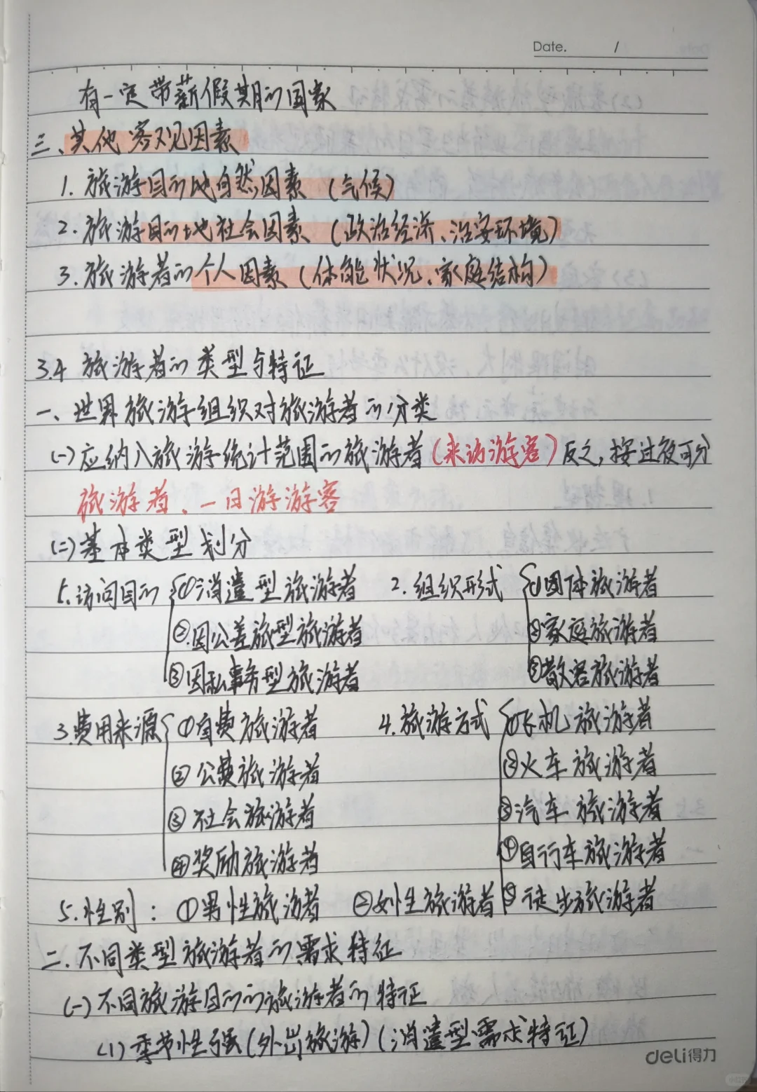 旅游概论手写笔记???