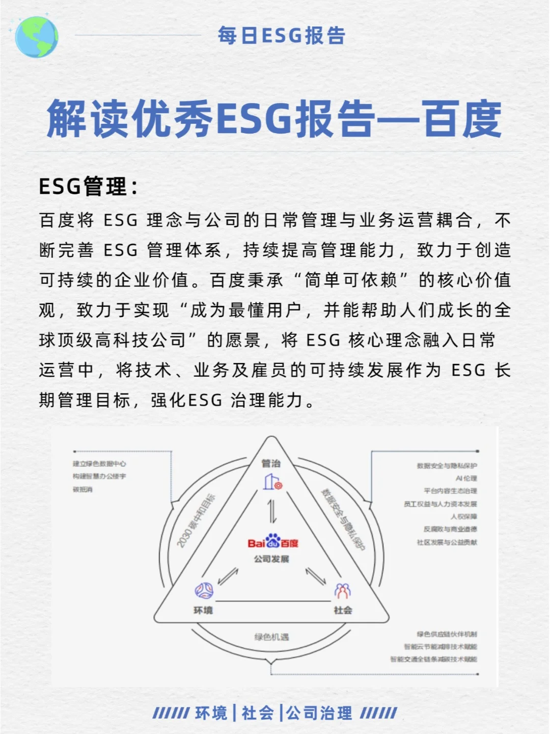 优秀ESG报告解读—百度