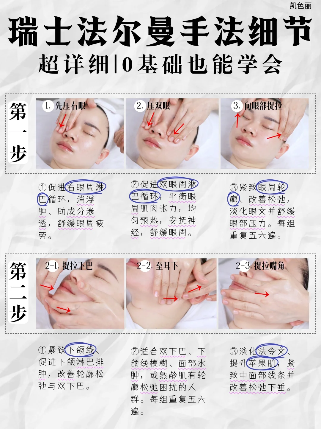 皮肤管理｜超详细法尔曼手法，美容师偷偷学❗️