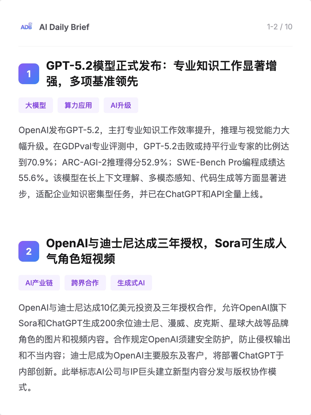 ⚡ AI 今日简报 - 2025年12月12日