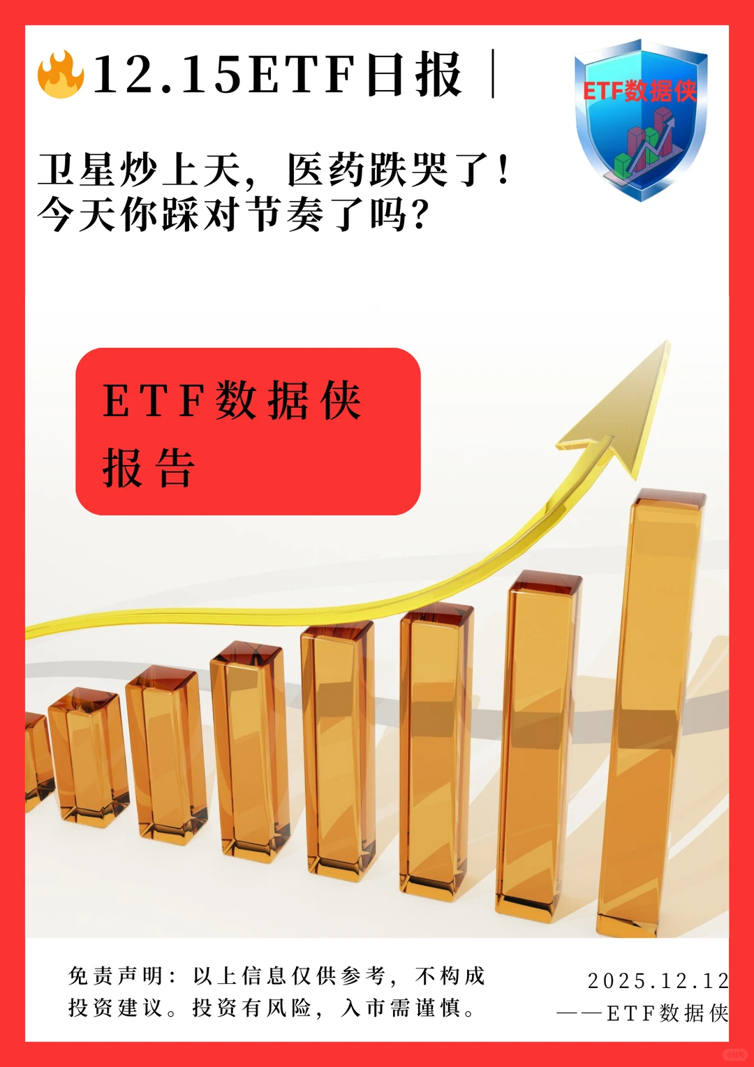 12.15ETF日报|卫星炒上天,医药跌哭了!
