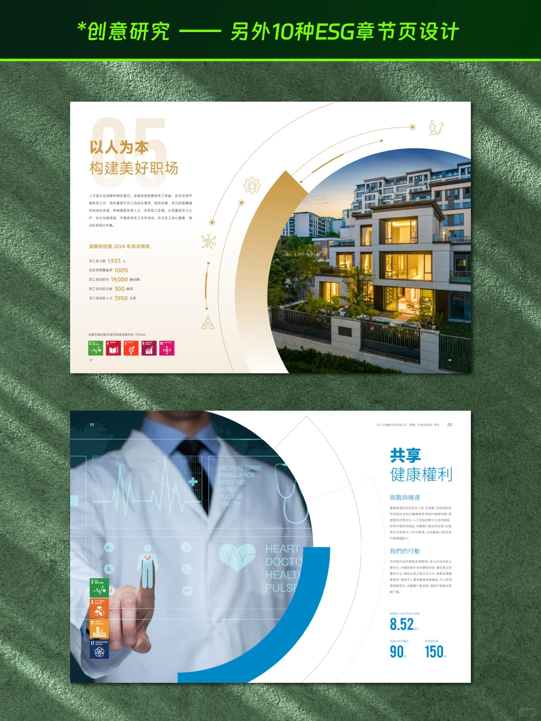 ESG报告设计分享 | 另外10种章节页设计