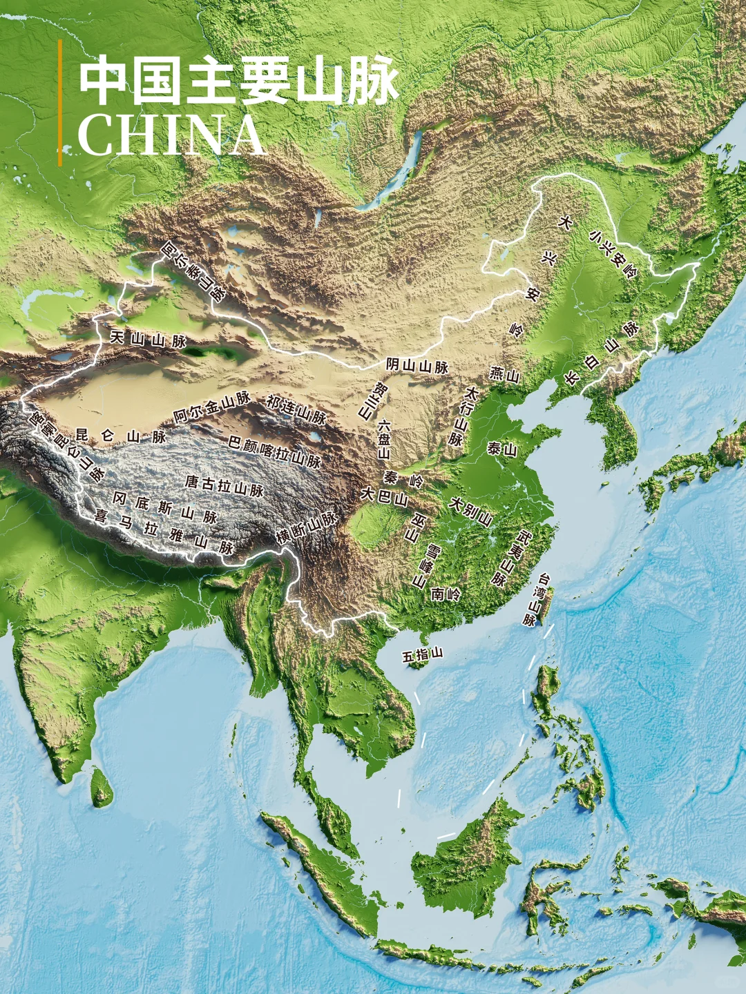 中国主要山脉