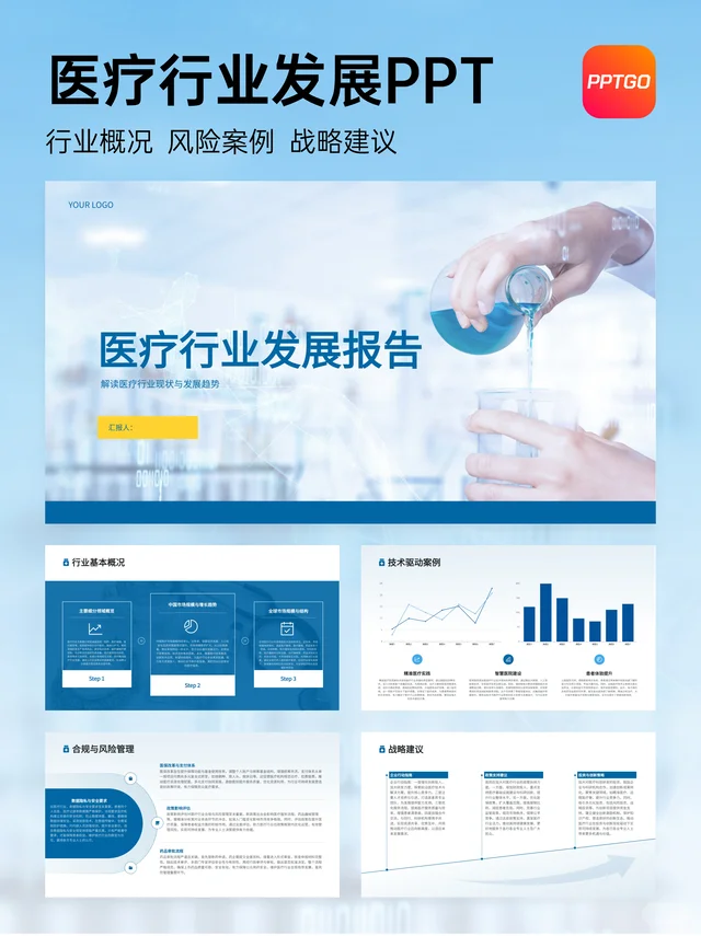 ? 医疗行业发展PPT模板分享