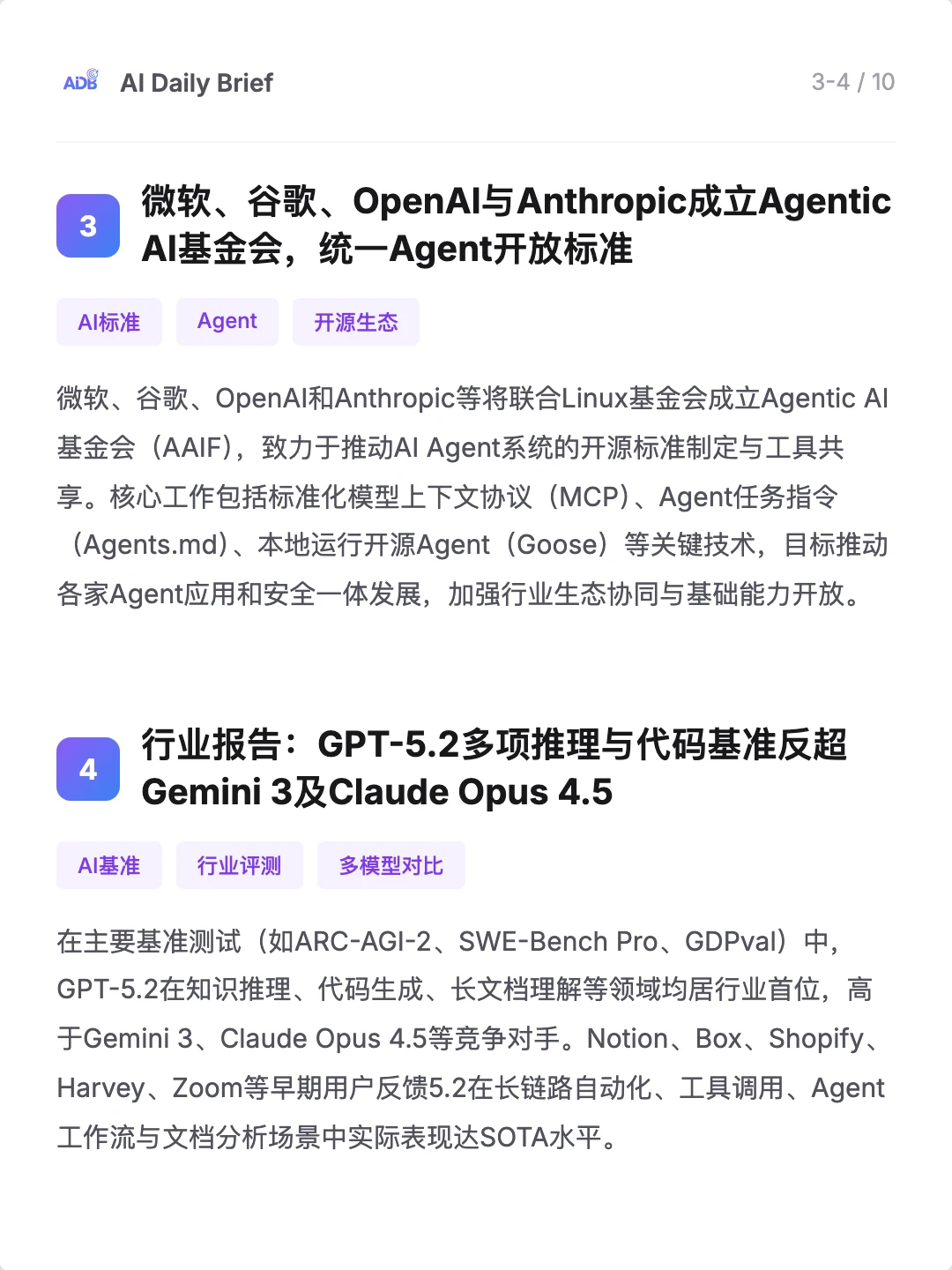 ⚡ AI 今日简报 - 2025年12月12日