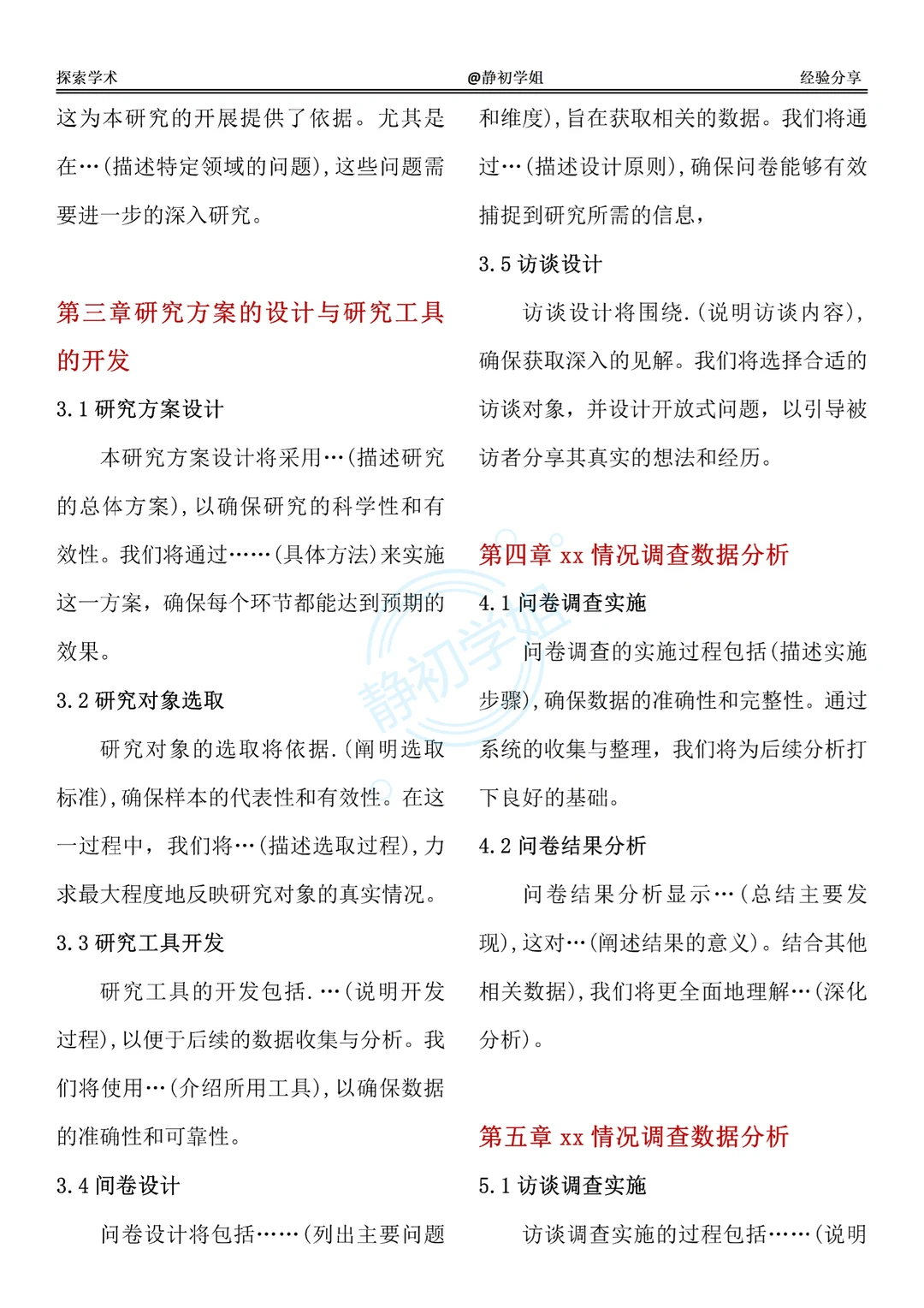 “问卷+访谈法”论文详细模板，直接抄?