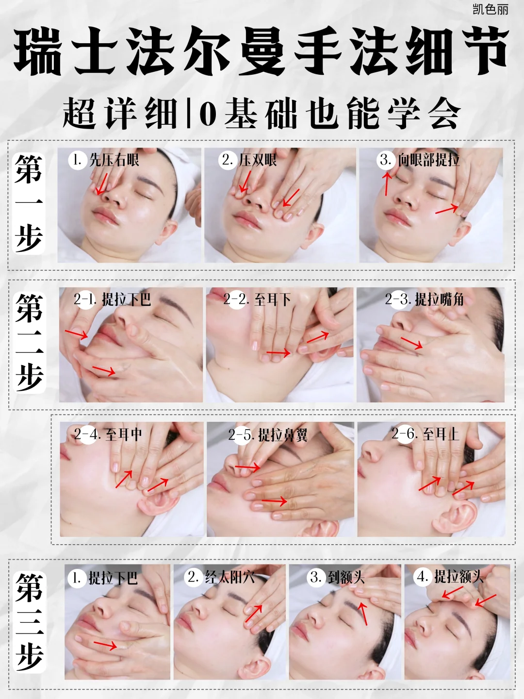 皮肤管理｜超详细法尔曼手法，美容师偷偷学❗️