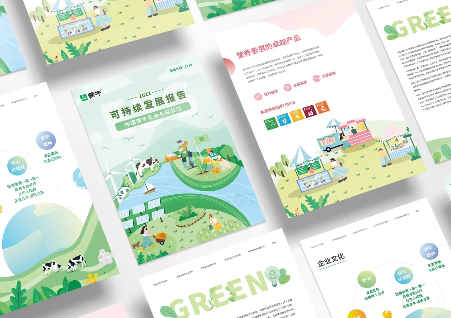 两年前给蒙牛做的ESG报告设计