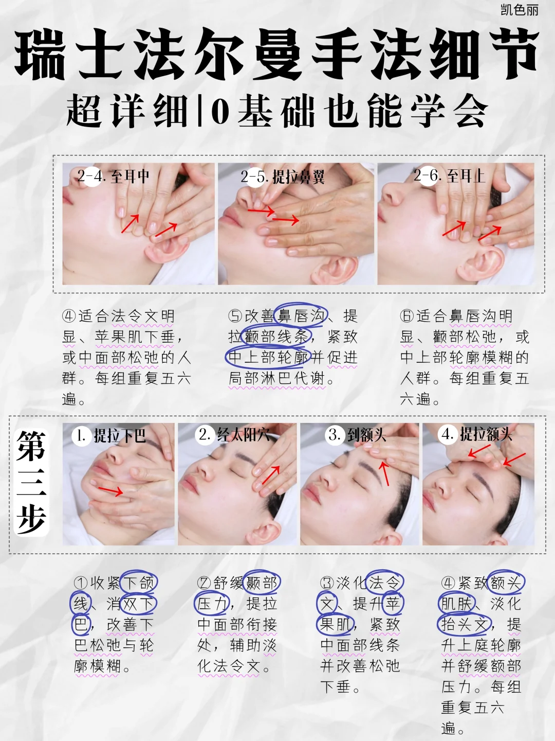 皮肤管理｜超详细法尔曼手法，美容师偷偷学❗️
