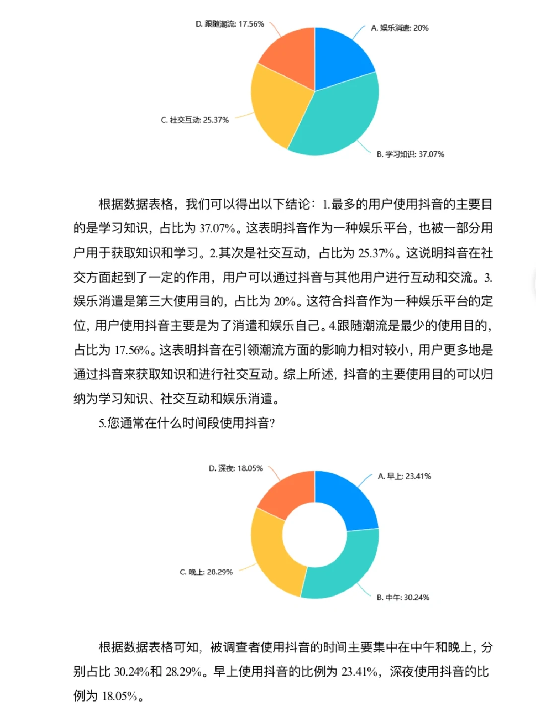 5 千大学生抖音使用情况调查报告?