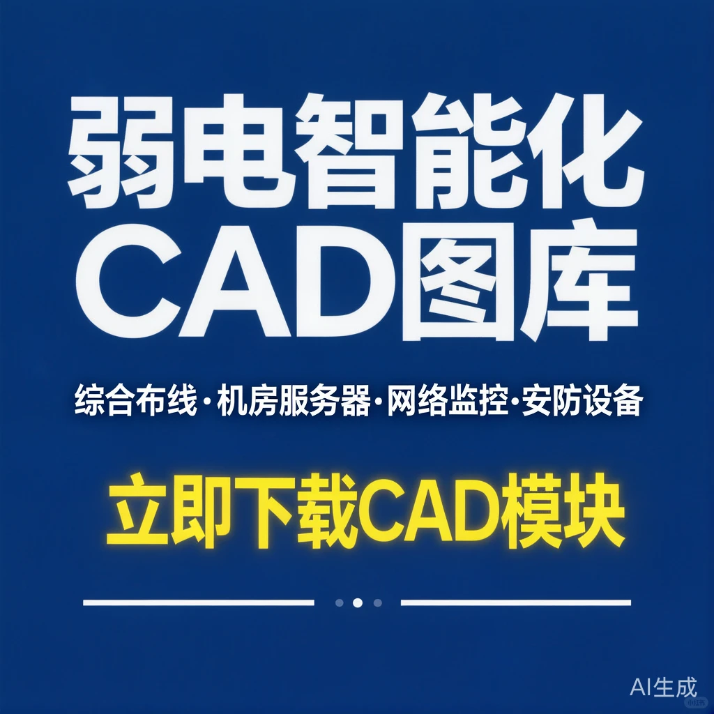 弱电CAD图库|综合布线机房监控安防模块
