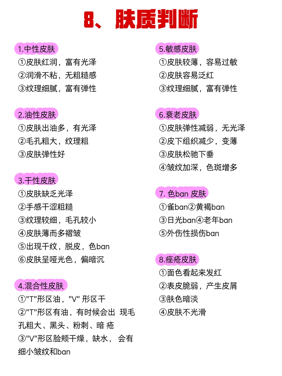 全面皮肤知识，美容师背完业绩离谱（下篇）