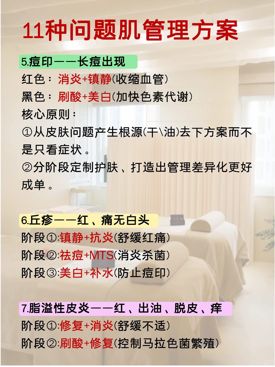美容师一定要知道的11种问题肌管理方案❗️