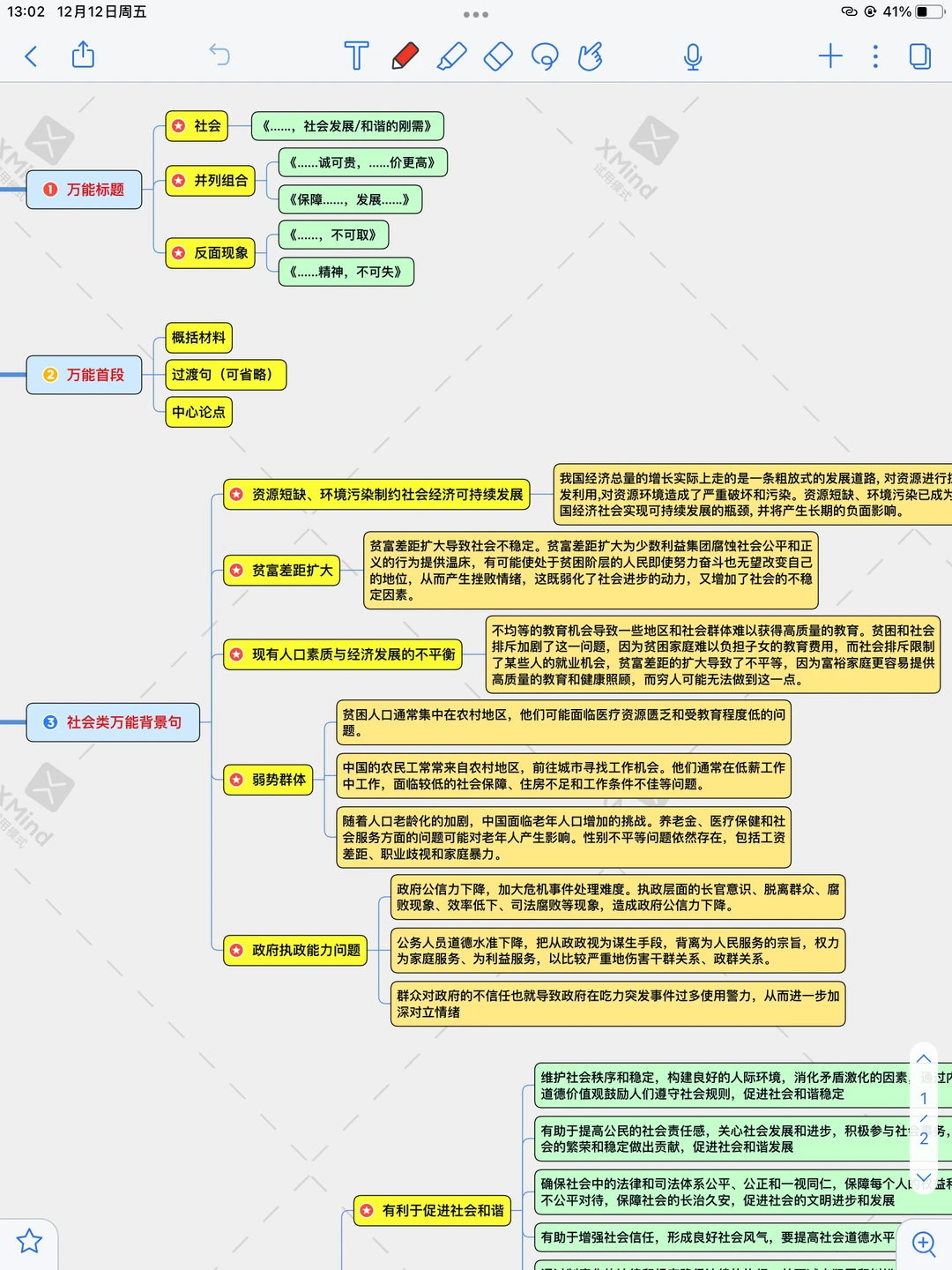 【自用】论说文终极模板10天冲刺旱区55+
