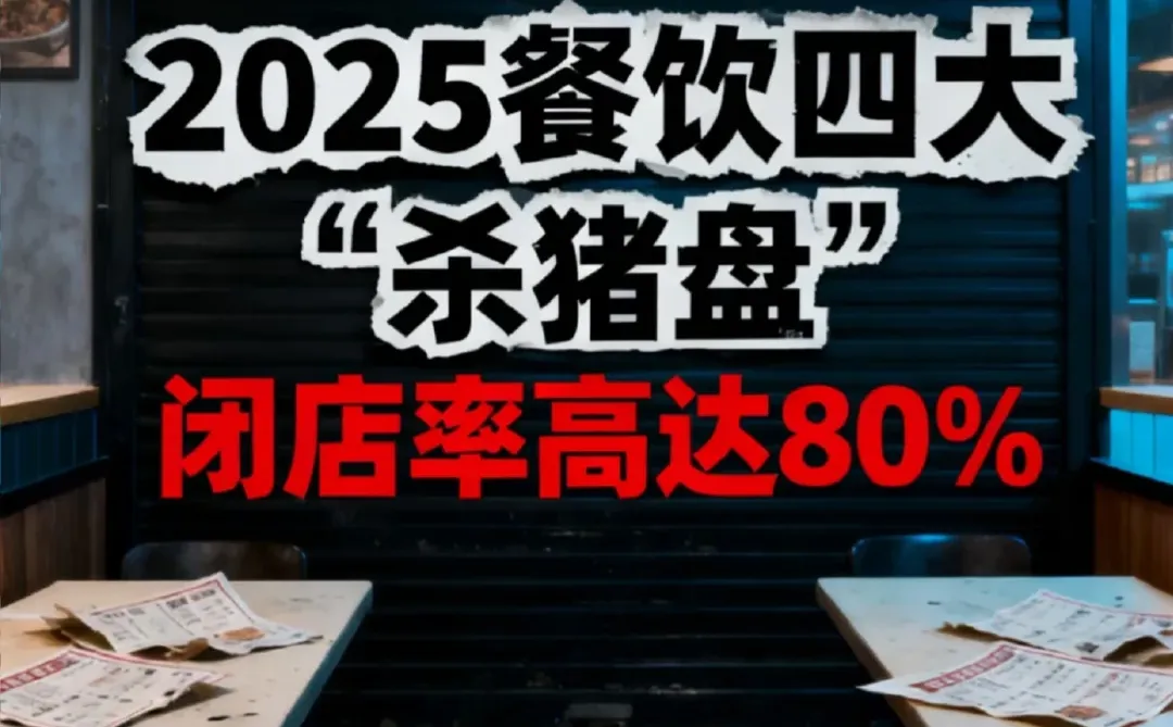 2025年度餐饮四大“杀猪盘”闭店率80%