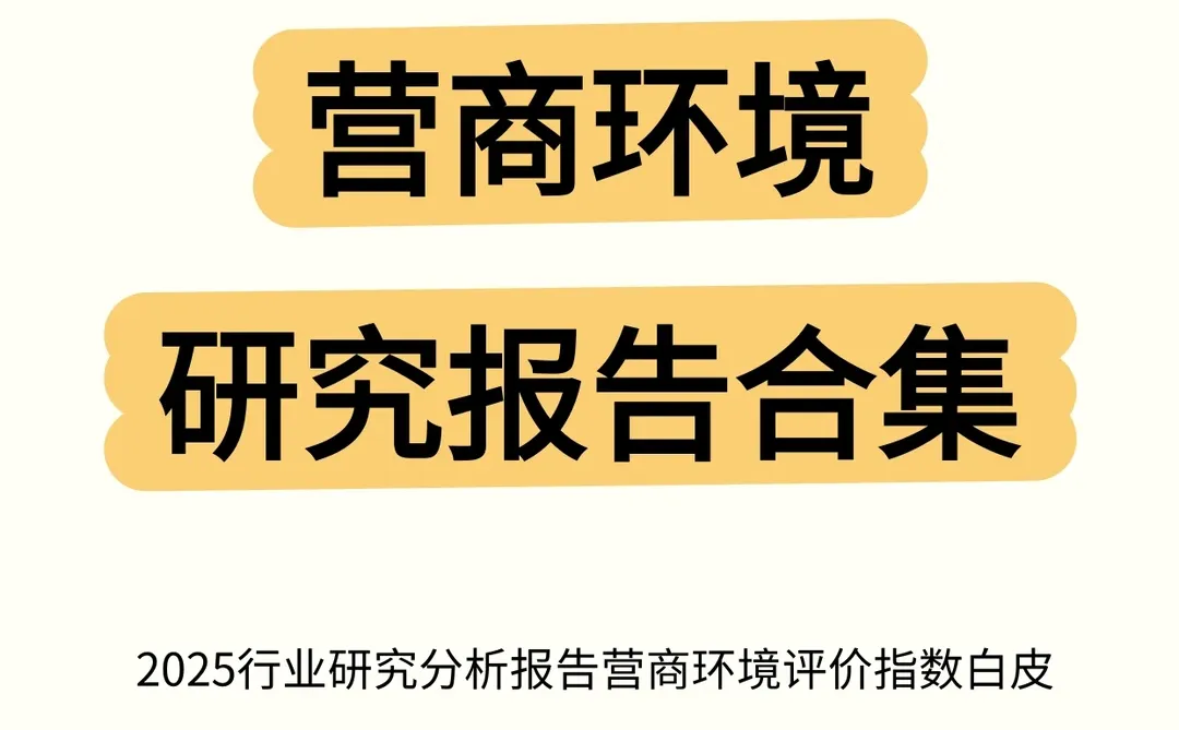 2025年中国营商环境行业研究分析报告