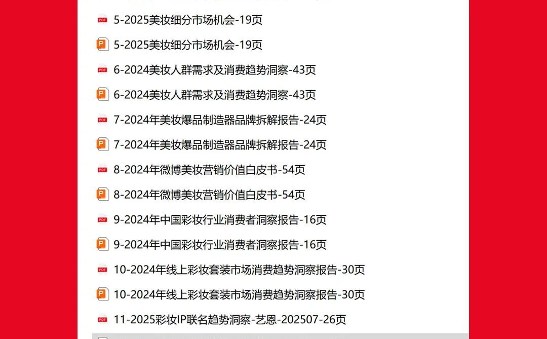 12篇美妆行业报告合集【2024-2025】