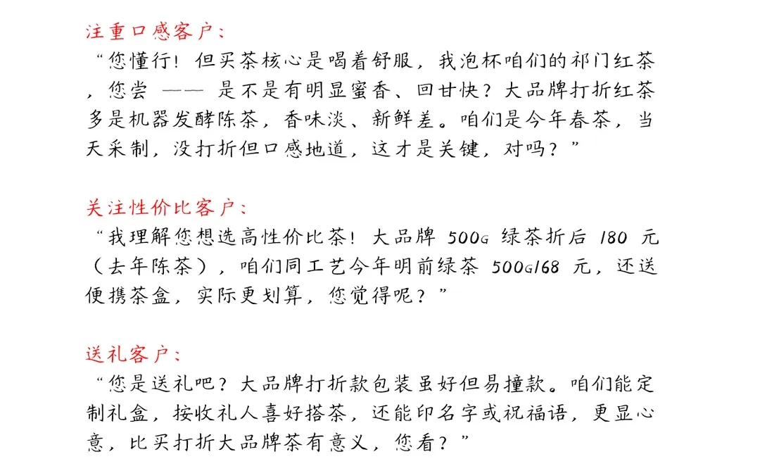 “大品牌茶都打折,你不打折?”你怎么说?