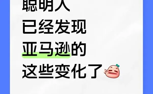 亚马逊信息差！