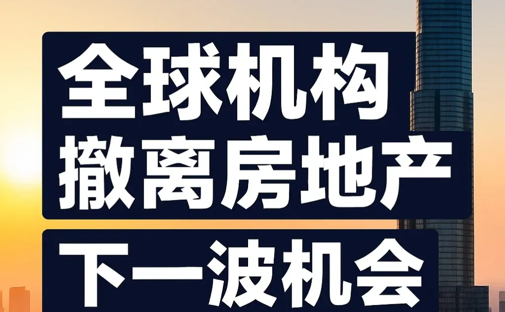 全球机构撤离房地产？下一波机会在哪里？??