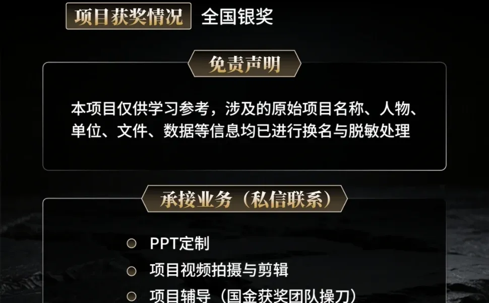 国创赛高教主赛道PPT｜国奖案例展示