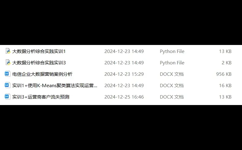 大数据/营销案例分析/Py项目（程序＋报告）