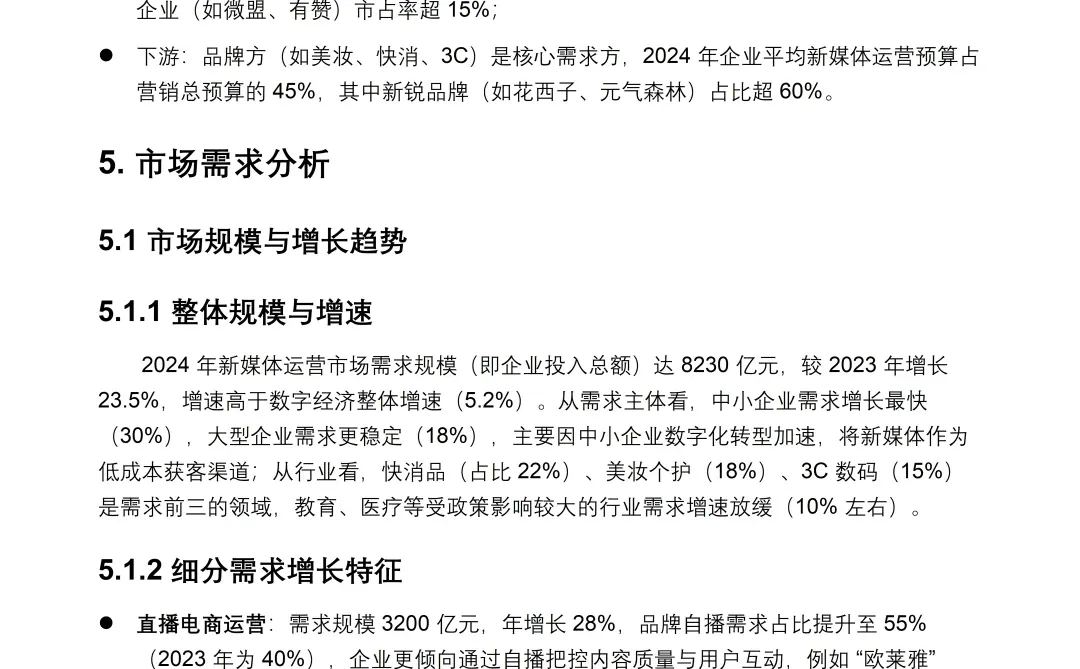新媒体运营市场调研报告模板来啦！