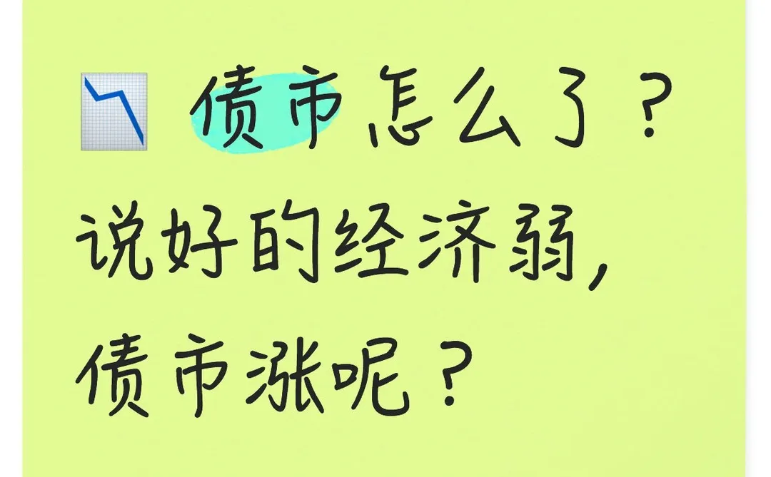 ? 债市怎么了？说好的经济弱，债市涨呢？