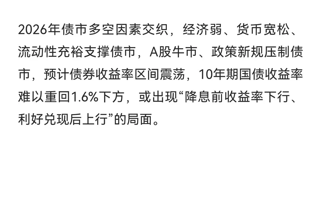 主导2026年债市的四大关键因素分析总结