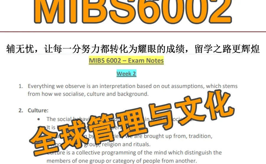 开学前立人设！USYD悉大国际商务课预习补考