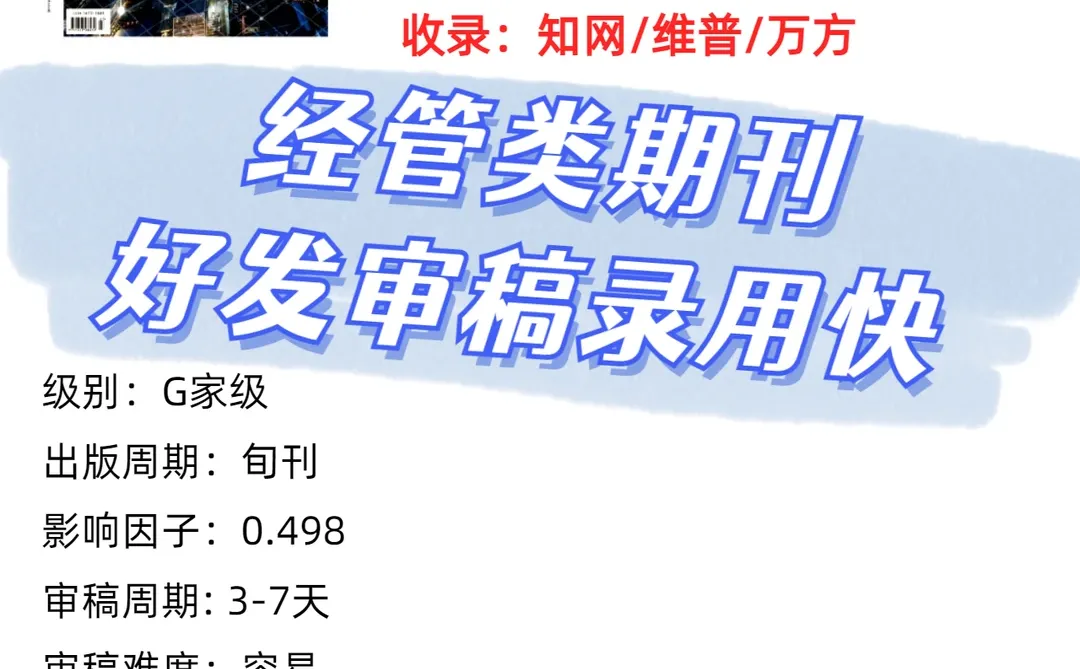 《现代商业》好发审稿录用快的经管类期刊