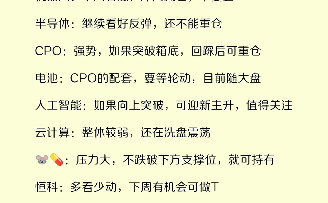 下周各板块这样走