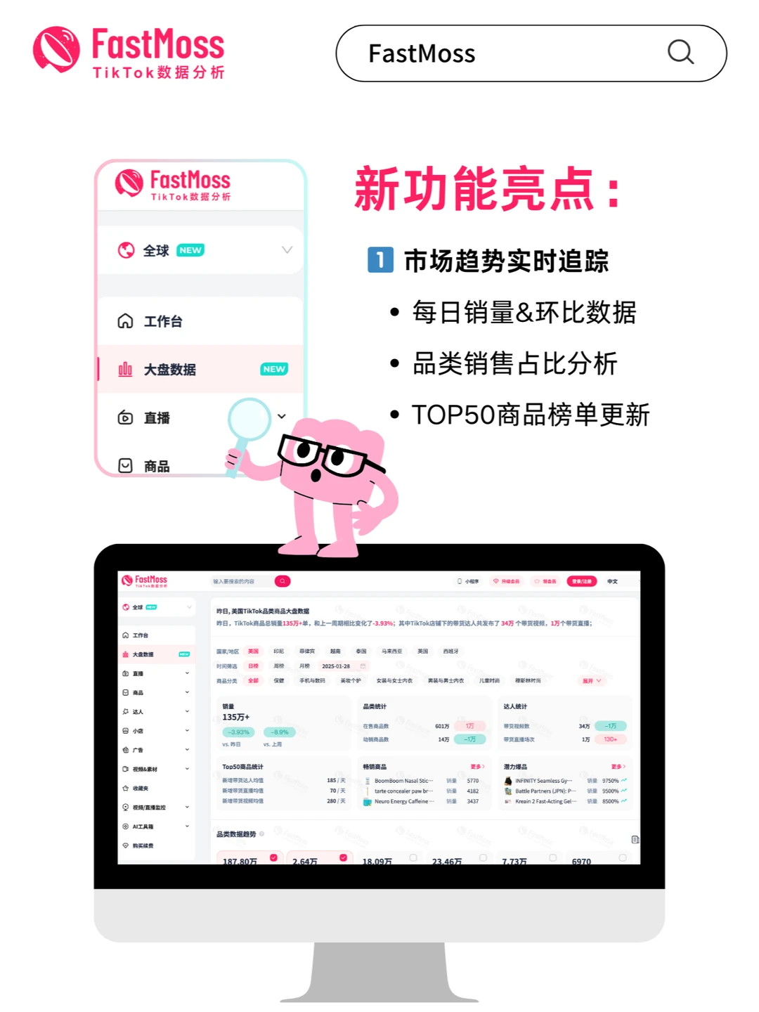 FastMoss大盘数据功能上线带你掌握市场